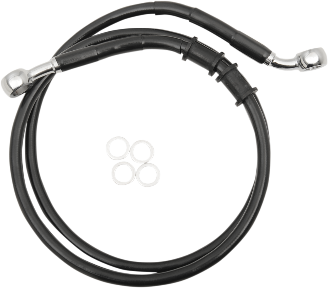 Drag specialties Brake Line - Front - +2" - Black - XL 2014-2022 Harley Davidson XL1200X Forty-Eight