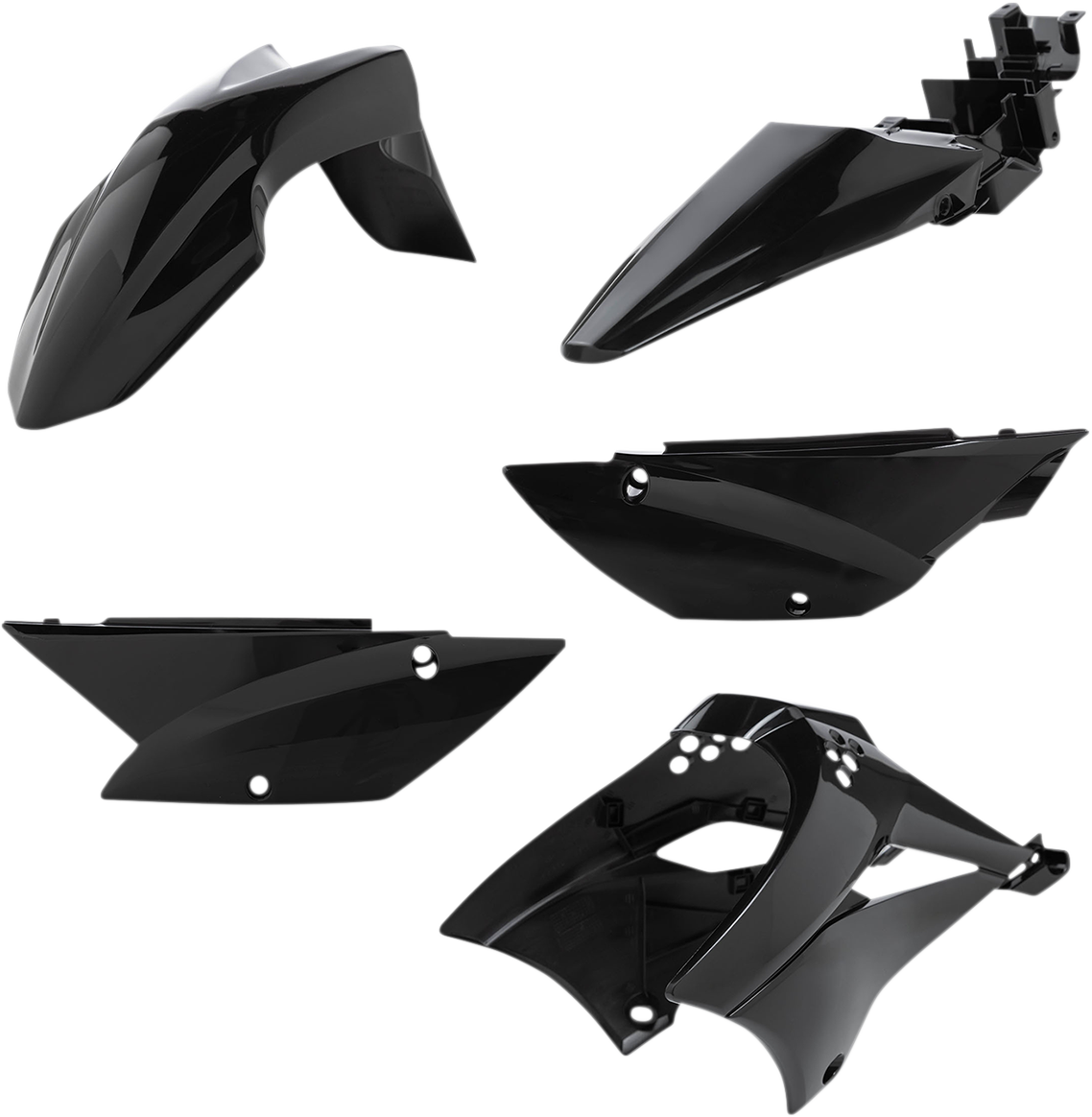 Acerbis Standard Body Kit - Black - KLX 110/L '10-'20 2010-2020 Kawasaki KLX110 / 2010-2020 Kawasaki KLX110L
