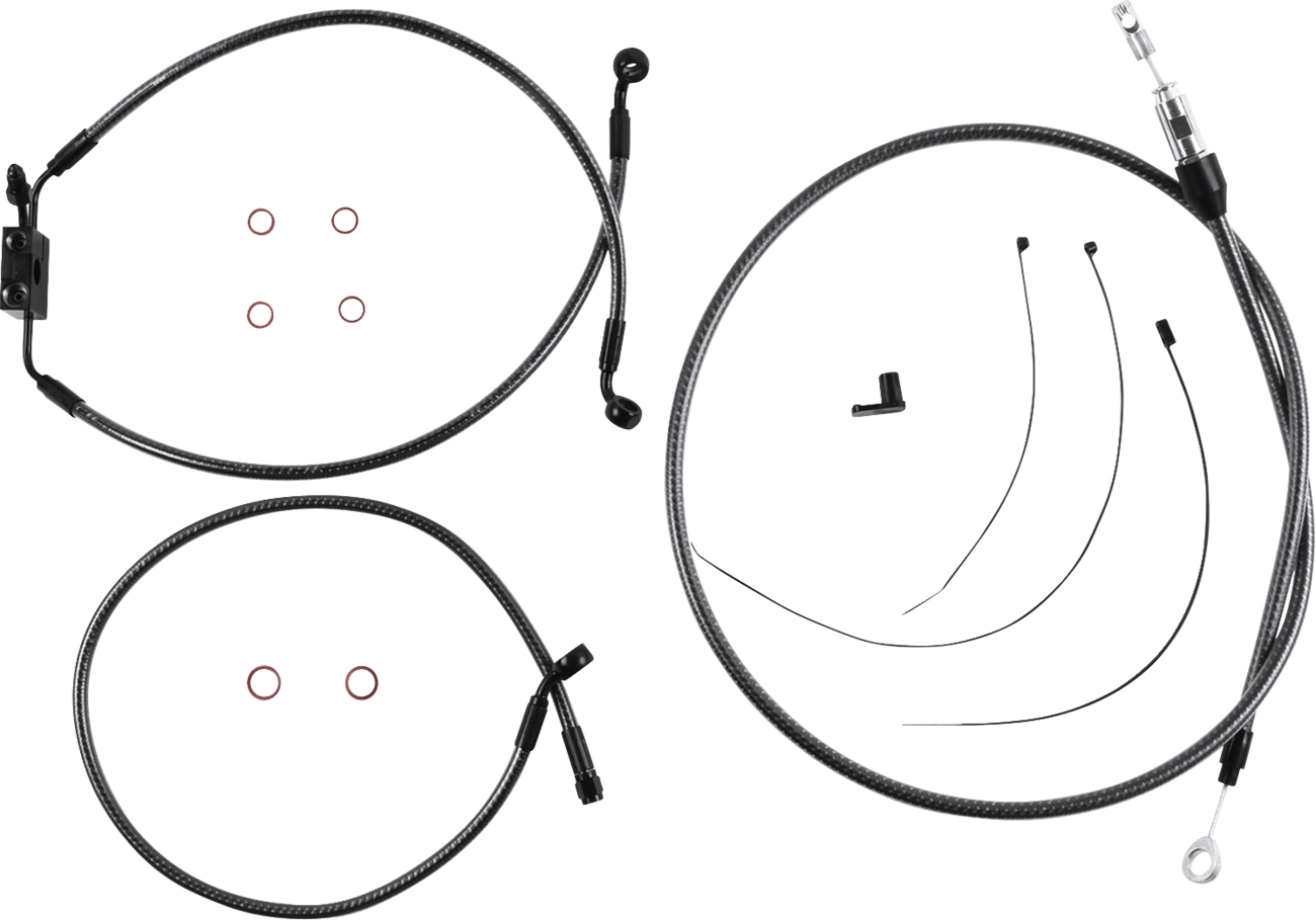 Magnum shielding KARBONFIBR Designer Handlebar Installation Kit - 6" - FXLR/FXFB/S Harley Davidson