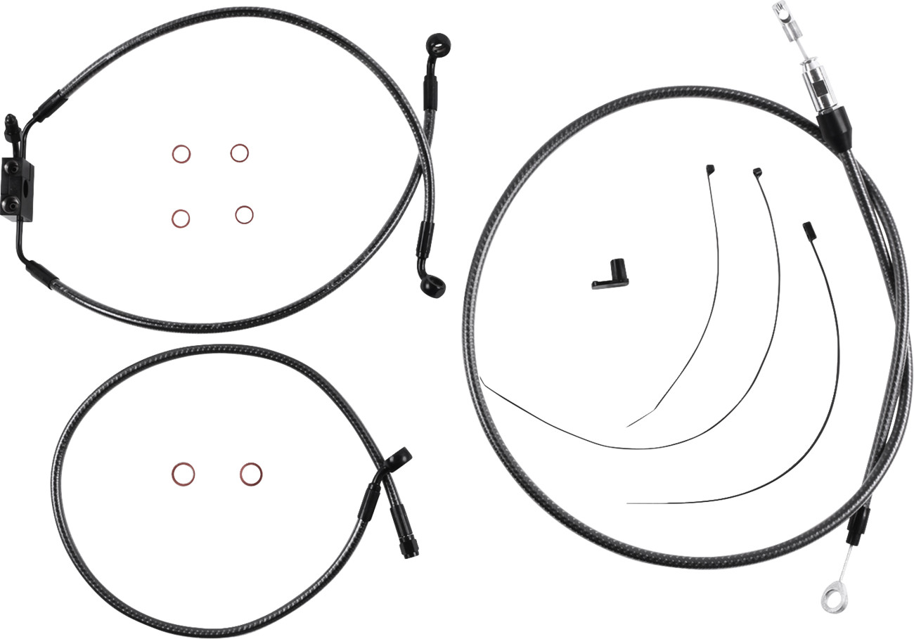 Magnum shielding KARBONFIBR Designer Handlebar Installation Kit - 6" - FXLR/FXFB/S Harley Davidson