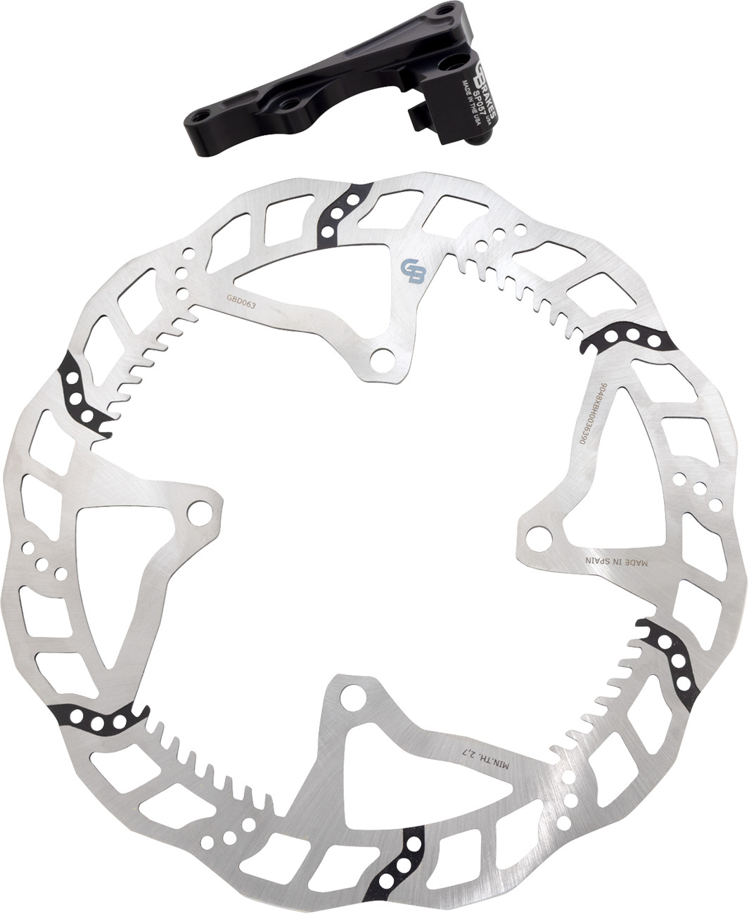 GBrakes 280mm Non Floating Wave Rotor Plus Bracket Kawasaki 250cc-450cc 2006-2026