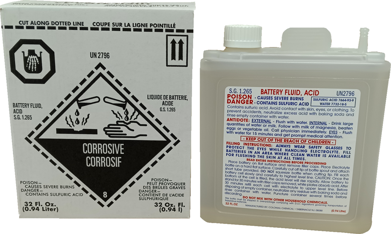 Yuasa Battery Acid - 32 oz.