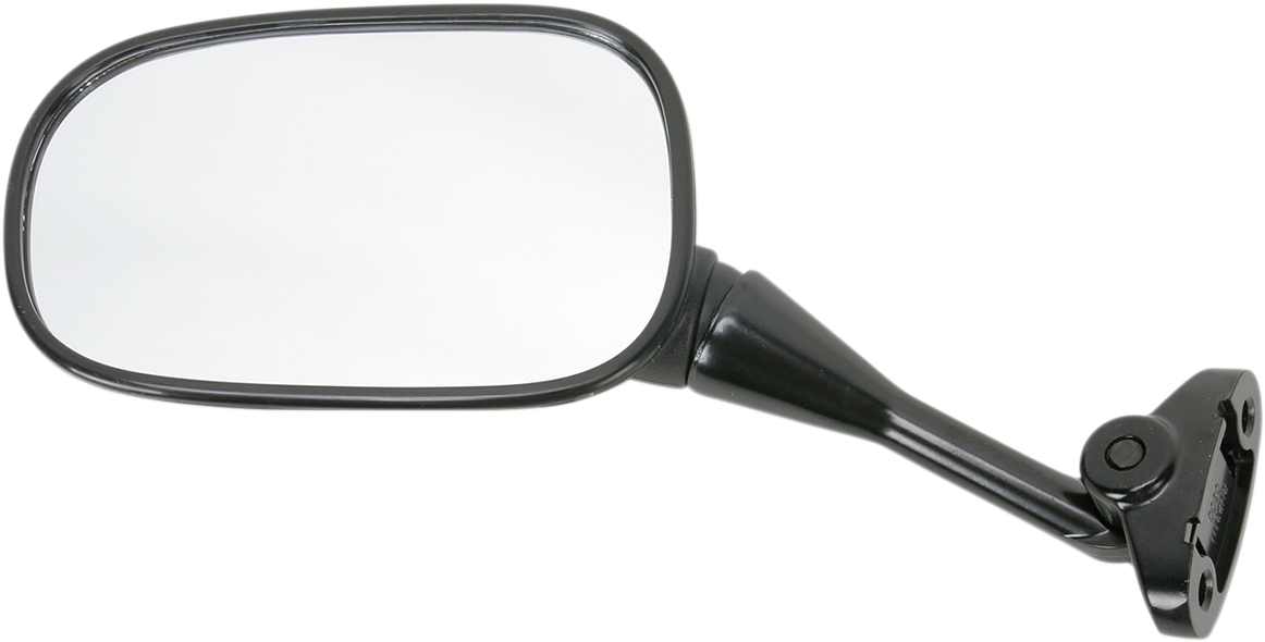 Emgo Mirror - Side View - Oval - Black - Left Honda