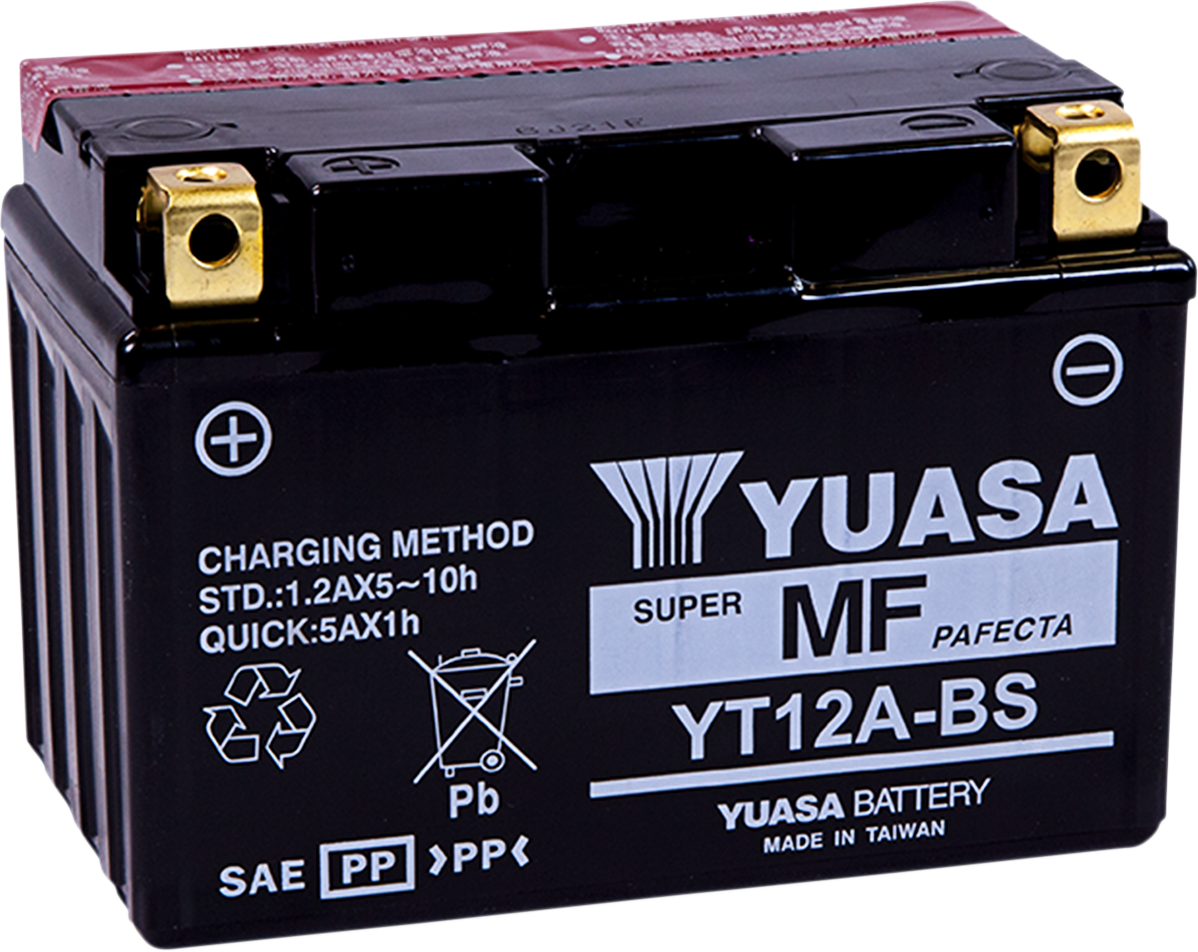 Yuasa AGM Battery - YT12A-BS - .49 L Suzuki/Aprilia/Husqvarna/Kawasaki