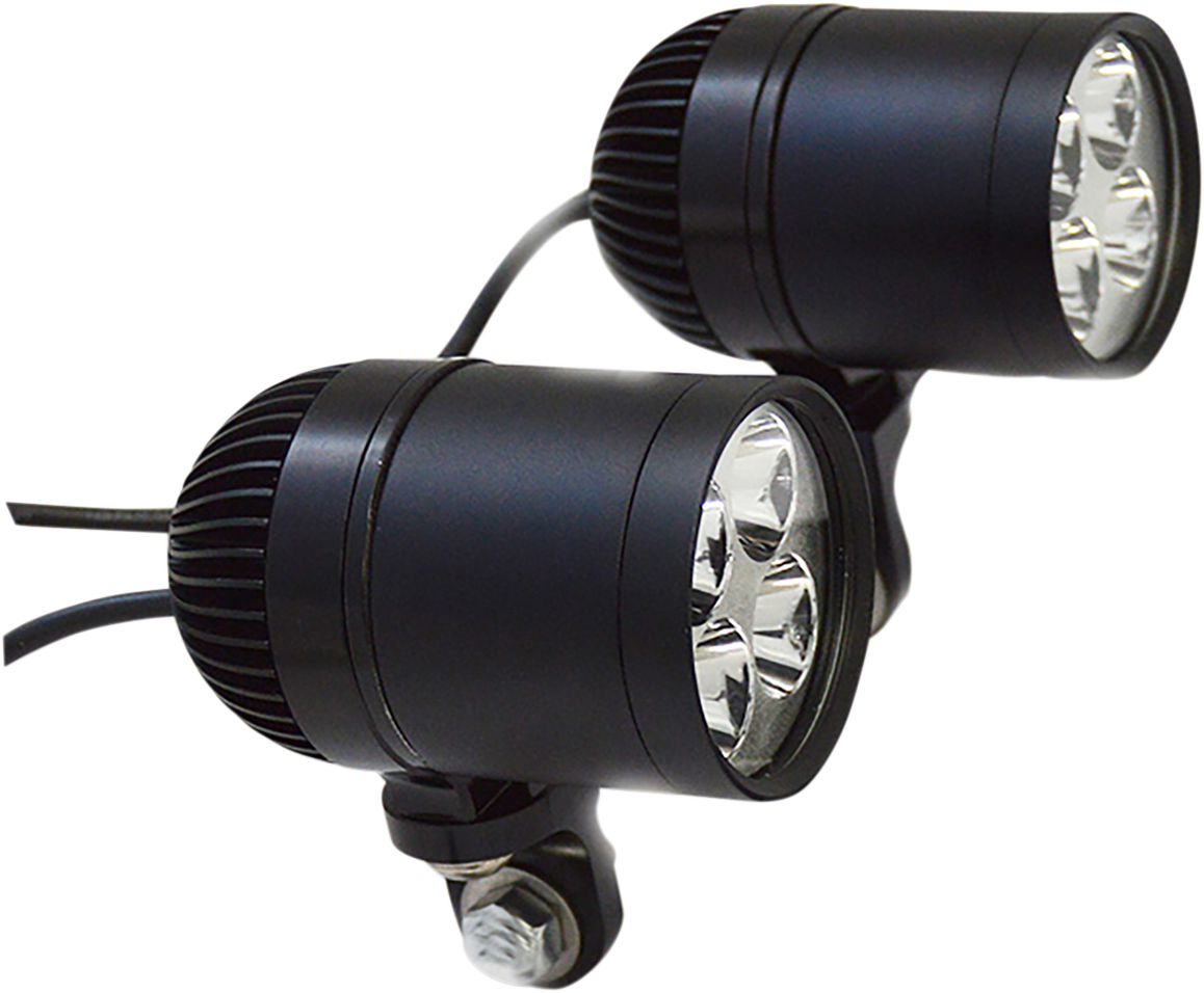 Rivco Black LED Front Fork Driving Light Kit for 14-19 Harley Touring FLHX CVO