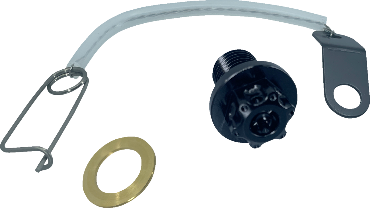 Psr Magnetic Drain Plug - M12 x 1.25 x 17 mm - Black Kawasaki/Suzuki