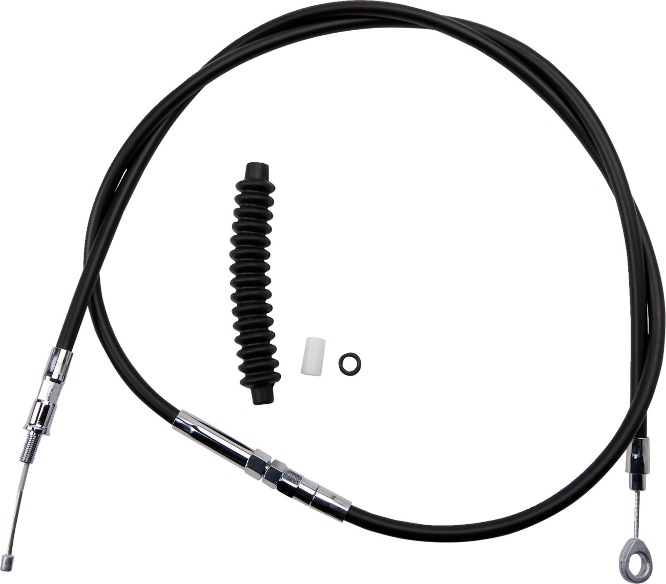 Drag specialties High-Efficiency Black Vinyl Clutch Cable - 62-11/16" Harley Davidson