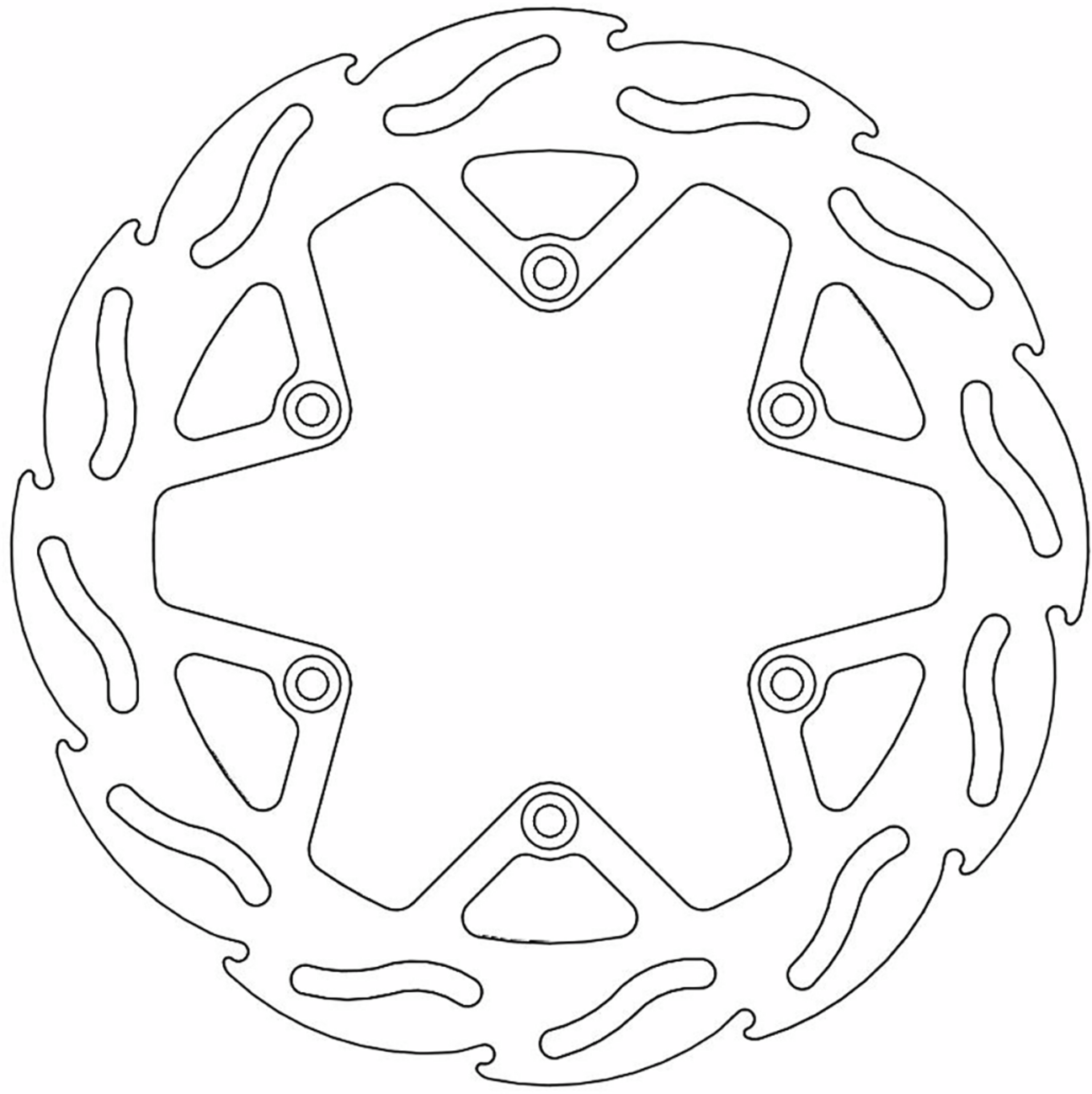 Moto-master Brake Rotor - Front - Flame Kawasaki