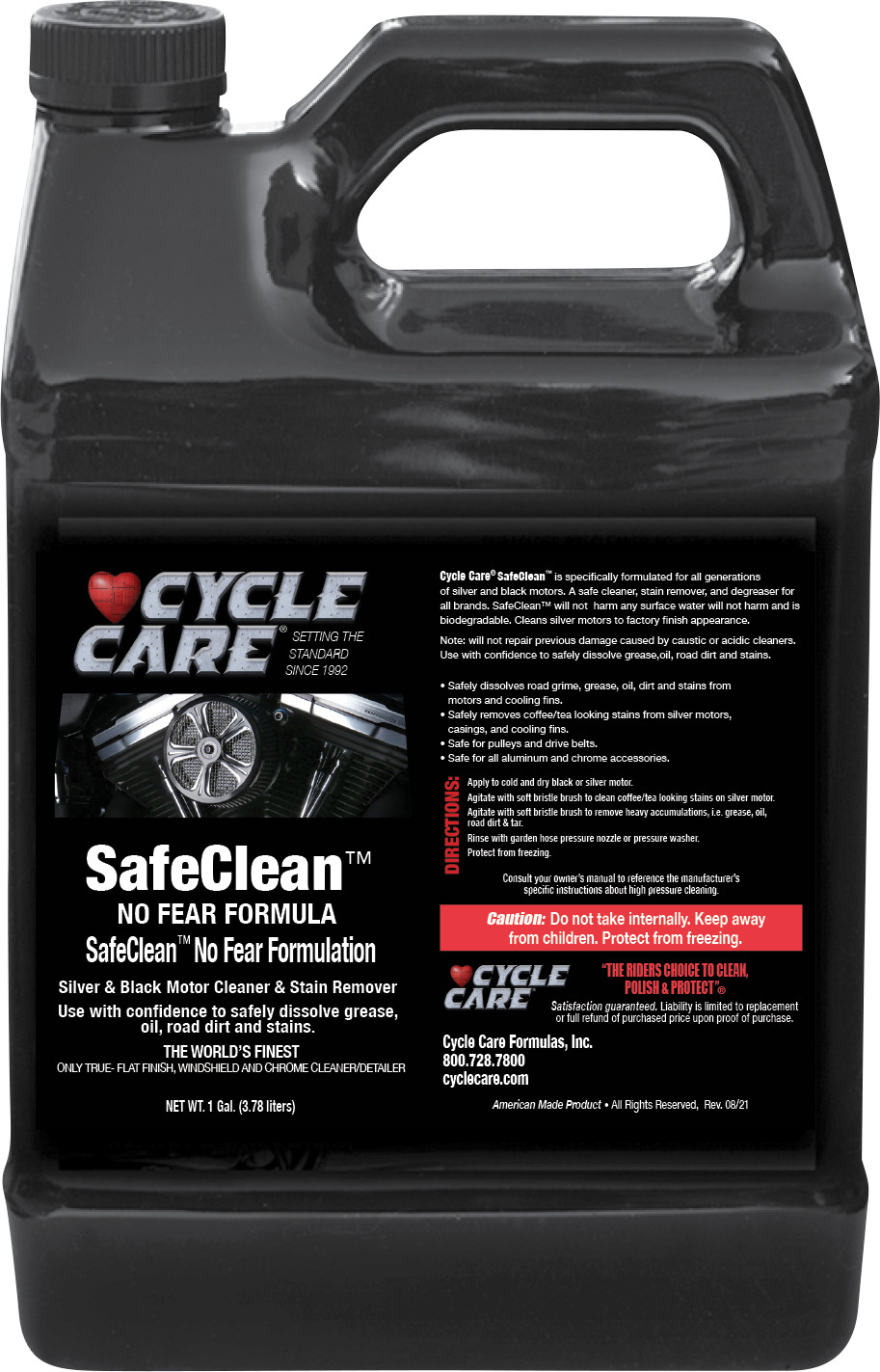 CYCLE CARE FORMULAS Safe Clean™ Silver and Black Engine Cleaner