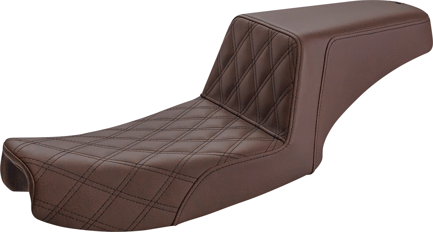 SADDLEMEN Step-Up Seat — Front Lattice Stitch