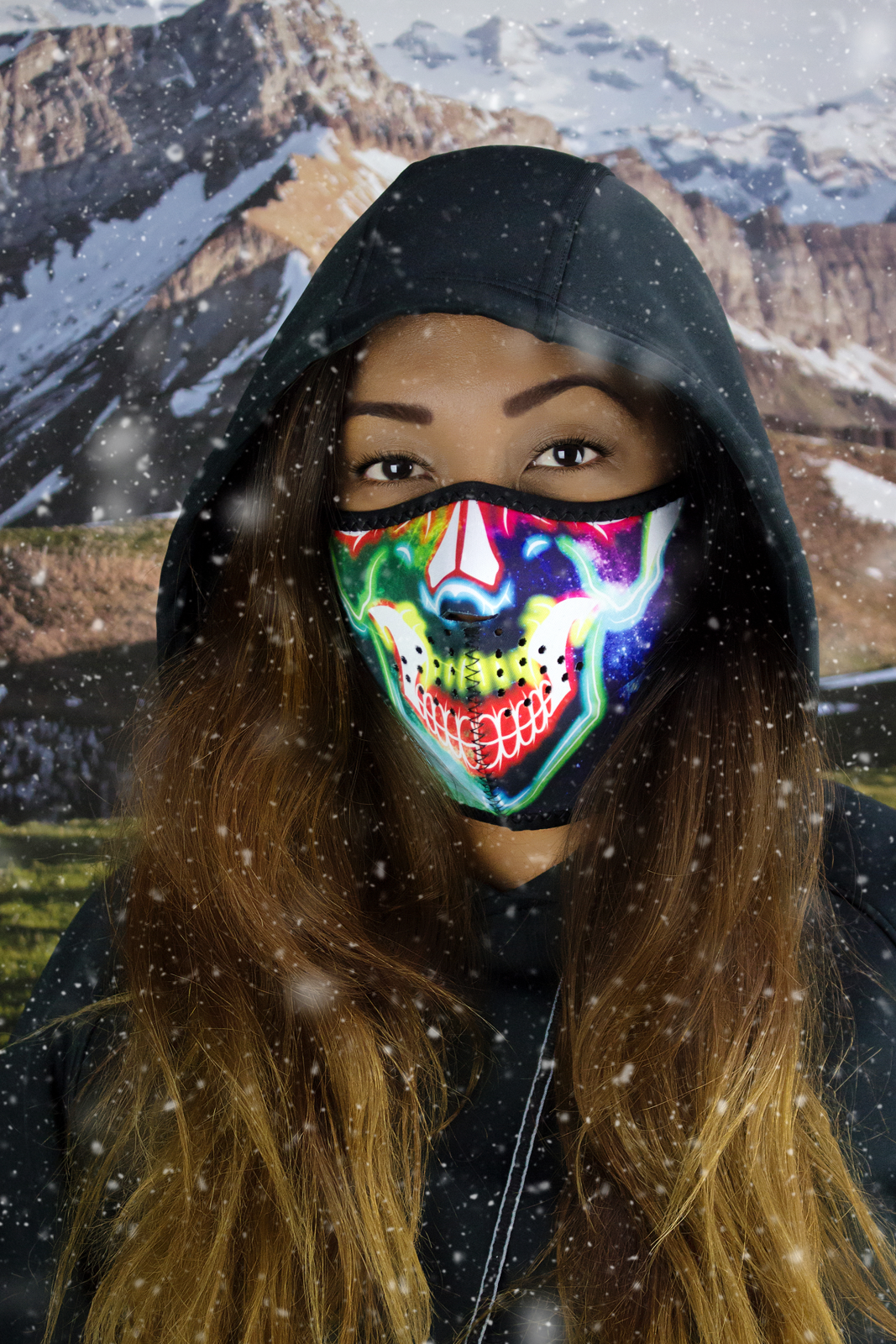 ZANheadgear Skull Neoprene Half Face Mask