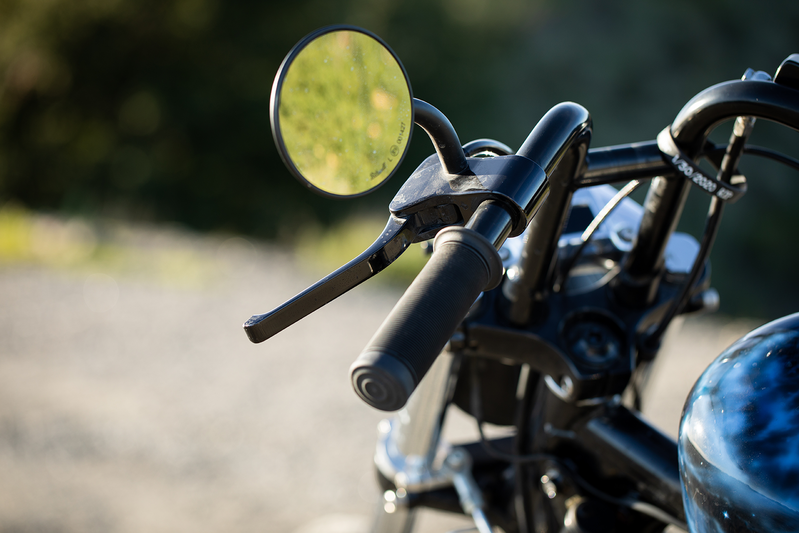 Biltwell Utility Perch Mount Mirror For Harley