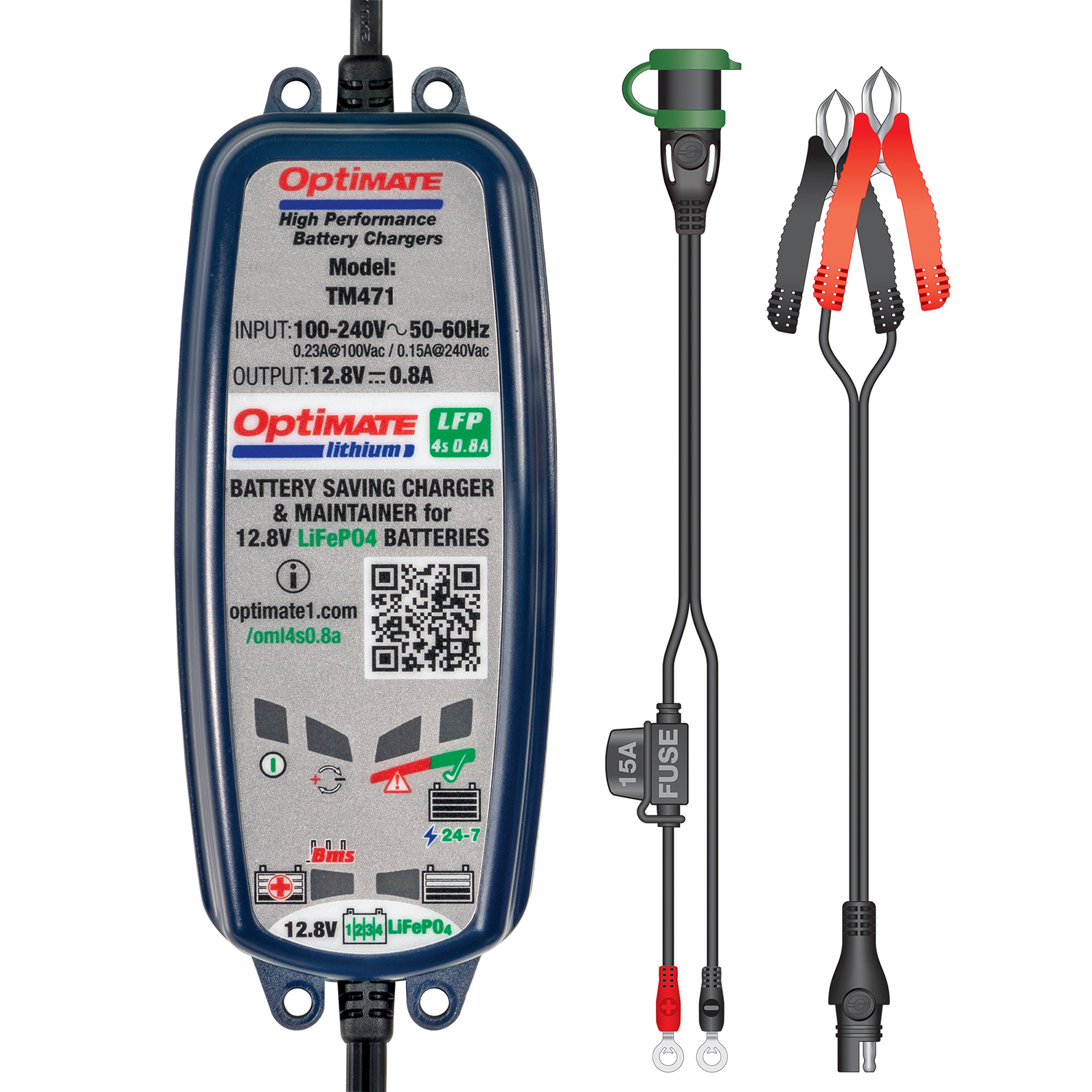 TecMate Optimate Lithium 0.8A Battery Charger