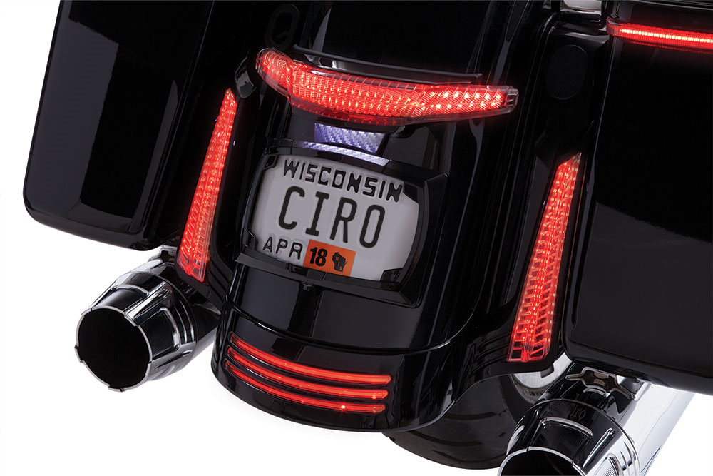 Ciro Tailight With License Plate Holder For Harley Touring 2010-2013