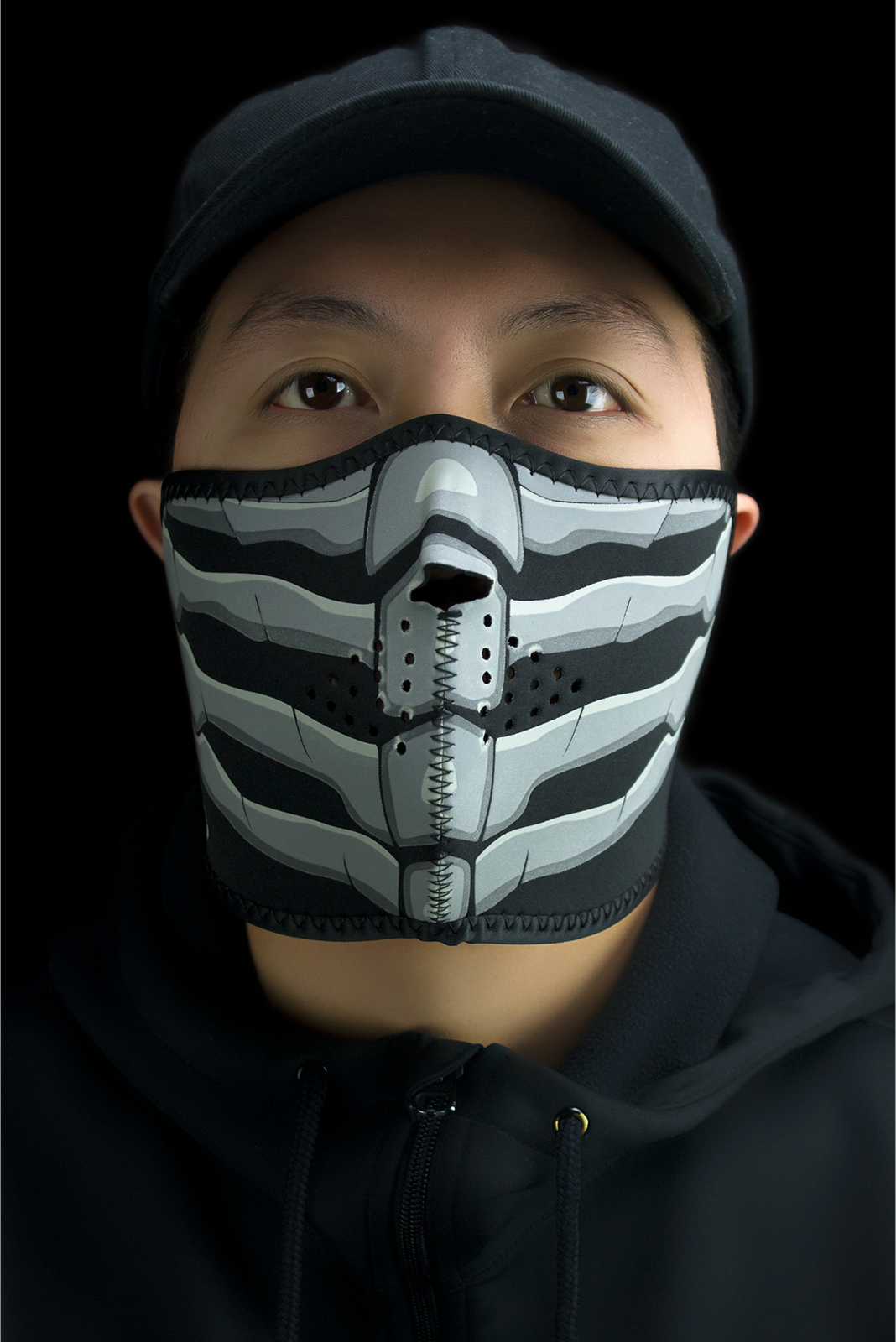 ZAN HEADGEAR Neoprene Half Mask — Glow-in-the-Dark
