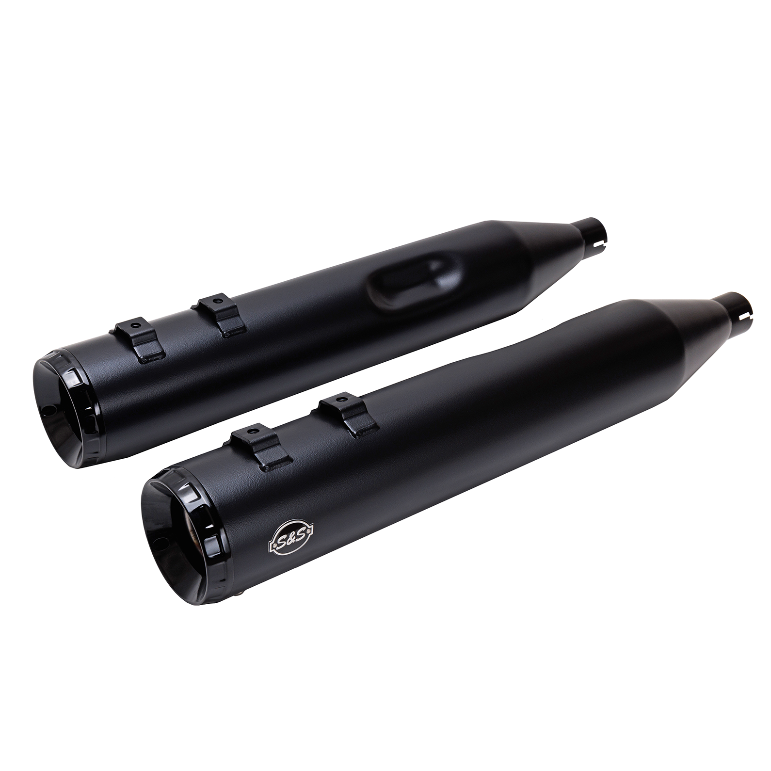 S&s cycle 4-1/2" GNX Slip-On Mufflers - Guardian Black Harley Davidson